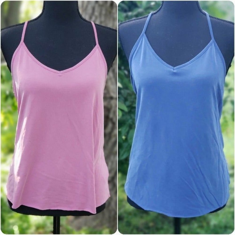 She & Sky Flowy Drape Back Tank Top Bundle